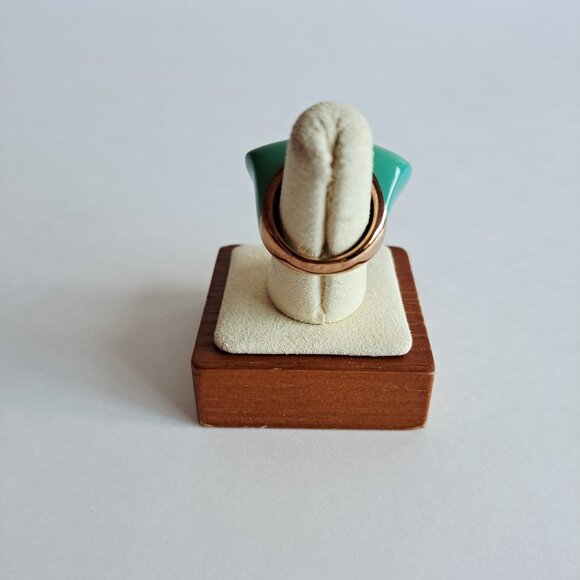 New Angelique de Paris Gold Plated Blue with Crystals Ring Size 6 - Picture 5 of 15